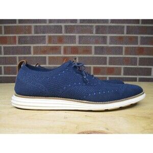 Cole Haan Mens Original Grand Stitchlite Wingtip Oxford Shoes C27960 Blue 13 M
